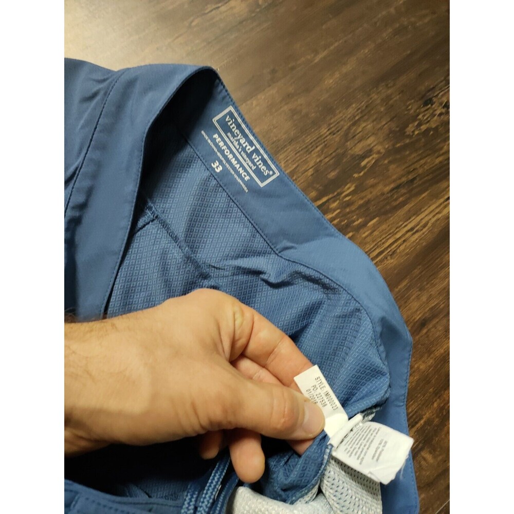 Vineyard Vines Performance Blue Shorts Men Size 33 IM000028 drawcord - Picture 6 of 7